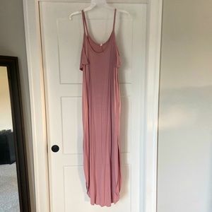Pink Blush | Mauve Maternity Maxi Dress